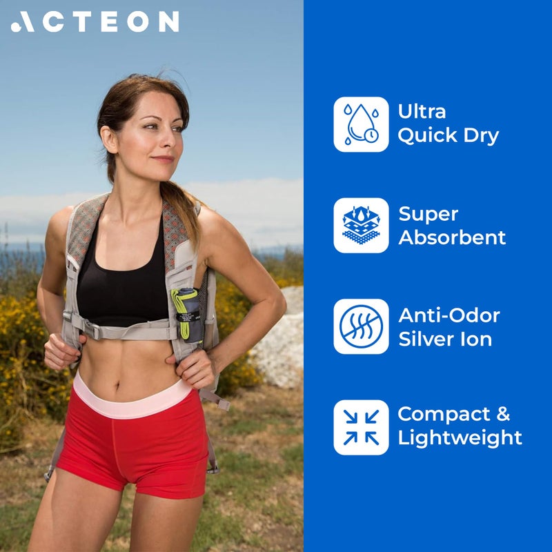 Acteon Quick Dry Microfiber Gym Towel, 4 Pack Odor-Free, Super Absorbent Workout Towels, Body Sweat - Image 5